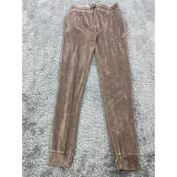 criminal damage Pants - Criminal Damage Pants Womans Large Carmel Velour Lounge Velvet Tapered Joggers